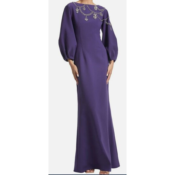 Elegant Purple Evening Gown - Picture 1 of 8